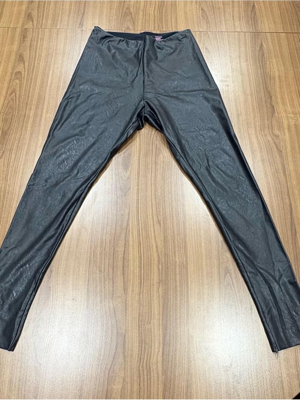 Commando Black Faux Leather Leggings Size XL Perfect Control High Rise